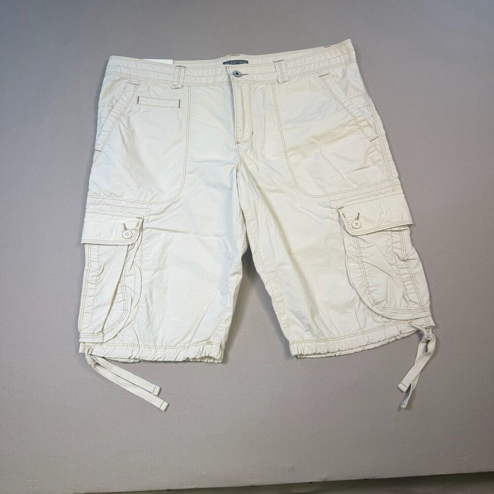 NWT Polo Jeans Co Ralph Lauren Women's Size 14 Khaki Utility Cargo Shorts Beige